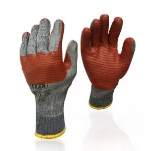 Guante hilaza latex rojo vulcanizado