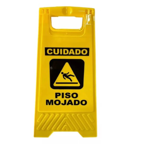 Señalización piso mojado